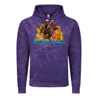Cloud Purple Western Fall Turkey Tis The Season Vintage Hoodie - LillyAllenDesigns