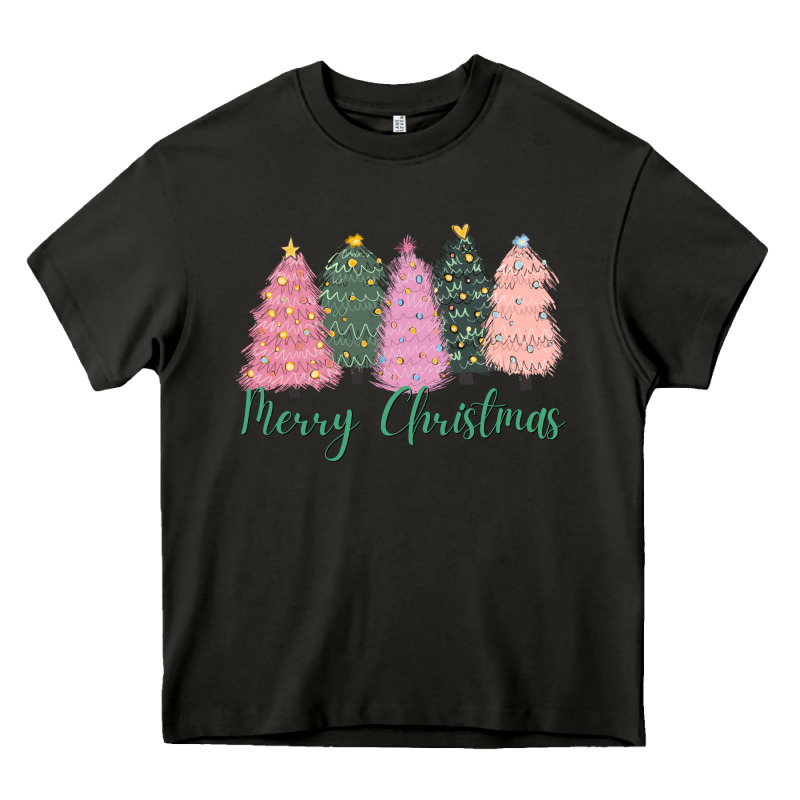 Merry Christmas Trees Heavy Core Tee by CowGirlArtShop | Teevron
