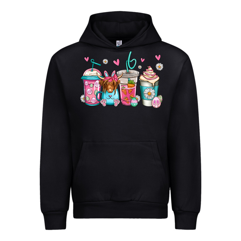 Easter Longhaired Cow Coffee Cups Urban Hoodie by Jasminsmagicworld | Teevron