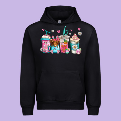 Easter Longhaired Cow Coffee Cups Urban Hoodie Designed By Jasminsmagicworld