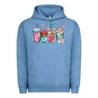 Pigment Pebble Blue easter longhaired cow coffee cups Urban Hoodie - Jasminsmagicworld