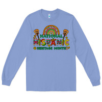 Colony Blue national hispanic heritage month Long Sleeve Tee - BundleAndBundleShop