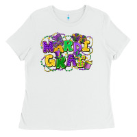 White mardi gras Ladies Tee - FaDigitalArtStudio