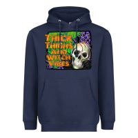 Navy thick thighs and witch vibes Heavyweight Hoodie - JahusDesignShop