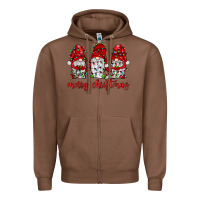 Chestnut merry christmas gnome with christmas lights Zipper Hoodie - JahusDesignShop