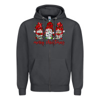 Smoke merry christmas gnome with christmas lights Zipper Hoodie - JahusDesignShop