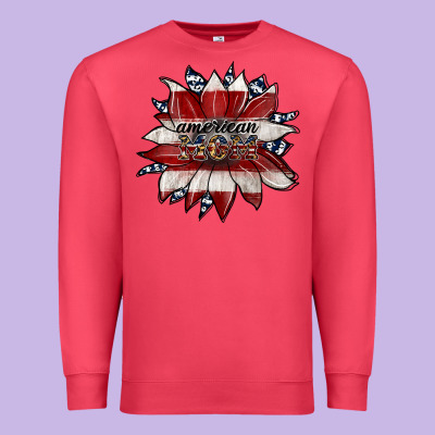 American Mom Premium Sweatshirt Designed By Jahusdesignshop