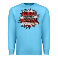 Ocean Blue american mom Premium Sweatshirt - JahusDesignShop