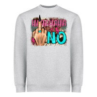 Heather Grey hahahaha no leopard cowhide Heavyweight Sweatshirt - JahusDesignShop