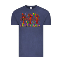 Vintage Denim Crawfish season mardi gras Vintage Tee - BundleAndBundleShop