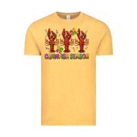 Vintage Mustard Crawfish season mardi gras Vintage Tee - BundleAndBundleShop