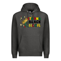 Charcoal Heather strong black queen Premium Hoodie - Artiststas
