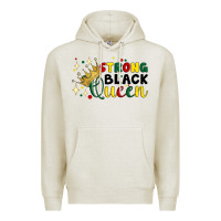 Oatmeal Heather strong black queen Premium Hoodie - Artiststas