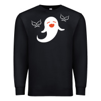 Black genshin impact hu tao  spirit ghost art lightweight Premium Sweatshirt - DesigneFamous