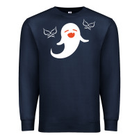 Navy genshin impact hu tao  spirit ghost art lightweight Premium Sweatshirt - DesigneFamous