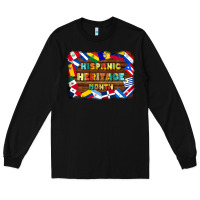 Black hispanic heritage flags Long Sleeve Tee - BundleAndBundleShop