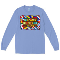 Colony Blue hispanic heritage flags Long Sleeve Tee - BundleAndBundleShop