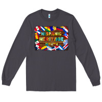 Smoke hispanic heritage flags Long Sleeve Tee - BundleAndBundleShop