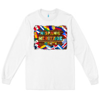 White hispanic heritage flags Long Sleeve Tee - BundleAndBundleShop