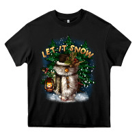 Black let it snow Heavy Core Tee - CowGirlArtShop