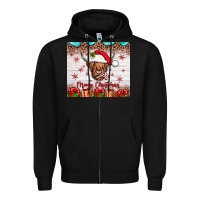 Merry Christmas Cow Zipper Hoodie | Teevron