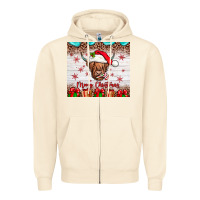 Sandshell merry christmas cow Zipper Hoodie - JahusDesignShop