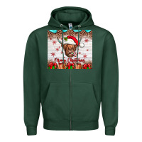 Sports Green merry christmas cow Zipper Hoodie - JahusDesignShop