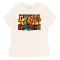 Bone Give Thanks Thanksgiving Ladies Tee - FaDigitalArtStudio