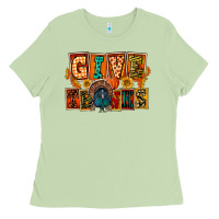 Matcha Give Thanks Thanksgiving Ladies Tee - FaDigitalArtStudio
