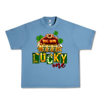 Pebble Blue St Patricks Lucky One Urban Heavy Tee - FaDigitalArtStudio