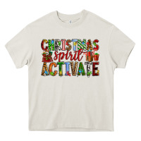 Cream Christmas Spirit Activate Heavy Core Tee - RanaPortraitStore