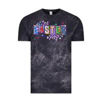 Cloud Black easter with leopard Vintage Tee - FaDigitalArtStudio