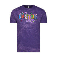 Cloud Purple easter with leopard Vintage Tee - FaDigitalArtStudio