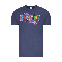 Vintage Denim easter with leopard Vintage Tee - FaDigitalArtStudio