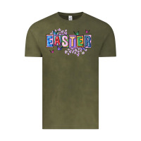 Vintage Olive easter with leopard Vintage Tee - FaDigitalArtStudio