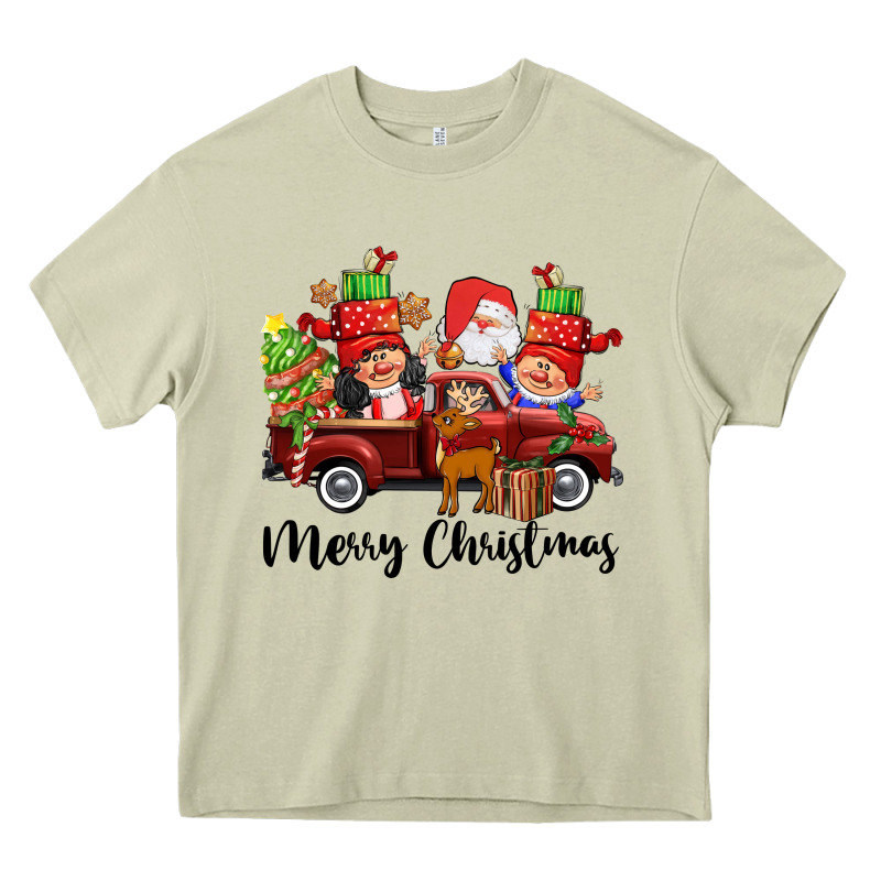 Merry Christmas Truck Gnomies Heavy Core Tee by CowGirlArtShop | Teevron