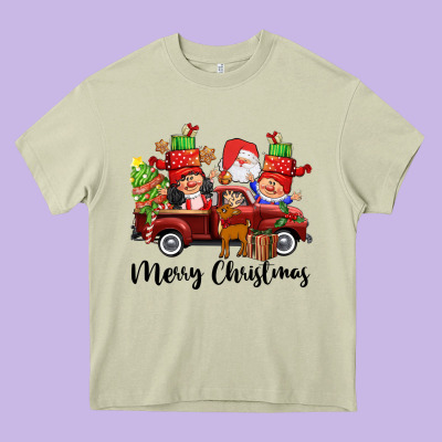 Merry Christmas Truck Gnomies Heavy Core Tee Designed By Cowgirlartshop