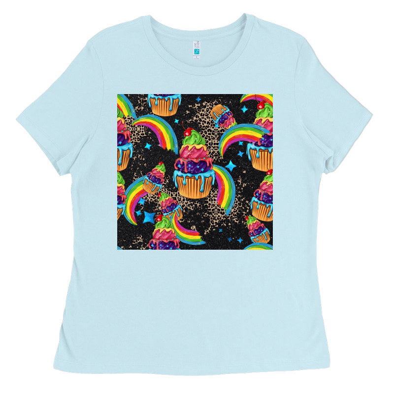 Pride Cupcake Seamless Pattern Ladies Tee by FaDigitalArtStudio | Teevron