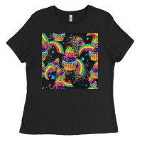 Black pride cupcake seamless pattern Ladies Tee - FaDigitalArtStudio