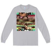 Moon Dust horses seamless pattern Long Sleeve Tee - BundleAndBundleShop