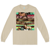 Mushroom horses seamless pattern Long Sleeve Tee - BundleAndBundleShop