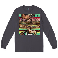 Smoke horses seamless pattern Long Sleeve Tee - BundleAndBundleShop