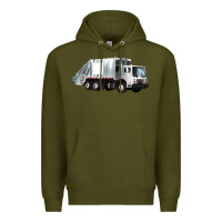 Army Green garbage truck Premium Hoodie - Artiststas