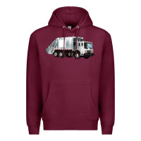Burgundy garbage truck Premium Hoodie - Artiststas