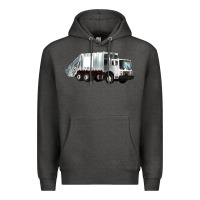 Charcoal Heather garbage truck Premium Hoodie - Artiststas