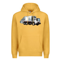 Mustard garbage truck Premium Hoodie - Artiststas