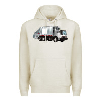 Oatmeal Heather garbage truck Premium Hoodie - Artiststas