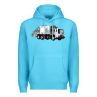 Ocean Blue garbage truck Premium Hoodie - Artiststas