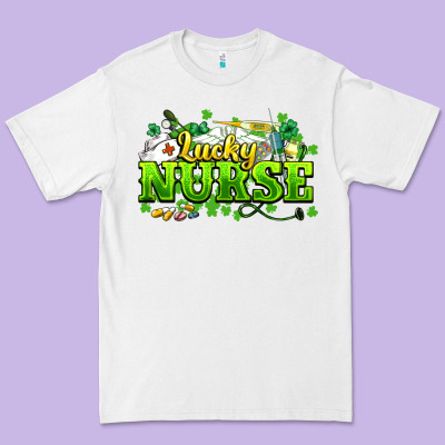 Lucky Nurse St. Patrick's Day Premium Tee Designed By Howdyjamesfarm