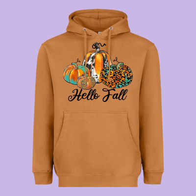 Hello Fall Heavyweight Hoodie Designed By Jahusdesignshop